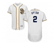 Men's Majestic San Diego Padres #2 B.J. Upton White Flexbase Authentic Collection MLB Jersey