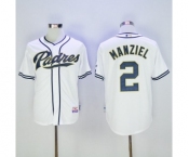 Men's Majestic San Diego Padres #2 Johnny Manziel White Jerseys