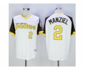 San Diego Padres #2 Johnny Manziel White 1978 Turn Back The Clock Stitched Baseball Jersey