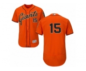 Men's Majestic San Francisco Giants #15 Bruce Bochy Orange Flexbase Authentic Collection MLB Jersey