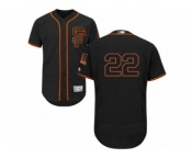 Men's Majestic San Francisco Giants #22 Jake Peavy Black Flexbase Authentic Collection MLB Jersey