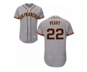 Men's Majestic San Francisco Giants #22 Jake Peavy Grey Flexbase Authentic Collection MLB Jersey