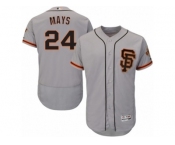 Men's Majestic San Francisco Giants #24 Willie Mays Gray Flexbase Authentic Collection MLB Jersey