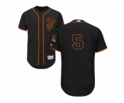Men's Majestic San Francisco Giants #5 Matt Duffy Black Flexbase Authentic Collection MLB Jersey