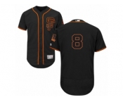 Men's Majestic San Francisco Giants #8 Hunter Pence Black Flexbase Authentic Collection MLB Jersey