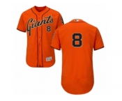 Men's Majestic San Francisco Giants #8 Hunter Pence Orange Flexbase Authentic Collection MLB Jersey