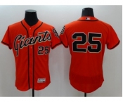 Men's San Francisco Giants #25 Barry Bonds Majestic Orange Flexbase Authentic Collection Player Jersey