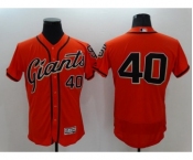 Men's San Francisco Giants #40 Madison Bumgarner Majestic Orange Flexbase Authentic Collection Player Jersey