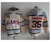 San Francisco Giants #35 Brandon Crawford Cream Sawyer Hooded Sweatshirt MLB Hoodie