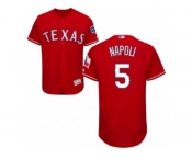 Men's Majestic Texas Rangers #5 Mike Napoli Red Flexbase Authentic Collection MLB Jersey