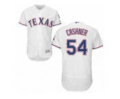 Men's Majestic Texas Rangers #54 Andrew Cashner White Flexbase Authentic Collection MLB Jersey