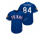 Men's Texas Rangers #84 Prince Fielder 2017 Spring Training Cool Base Stitched MLB Jersey
