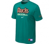 MLB Arizona Diamondbacks Crimson Green Nike Short Sleeve Practice T-Shirt