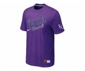 MLB Kansas City Royals Purple Nike Short Sleeve Practice T-Shirt