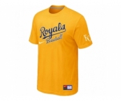 MLB Kansas City Royals Yellow Nike Short Sleeve Practice T-Shirt