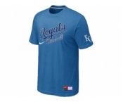 MLB Kansas City Royals light Blue Nike Short Sleeve Practice T-Shirt