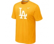MLB Los Angeles Dodgers Nike Logo Legend Yellow T-Shirt