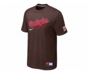 MLB Washington Nationals Brown Nike Short Sleeve Practice T-Shirt
