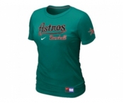Women MLB Houston Astros L.Green Nike Short Sleeve Practice T-Shirt