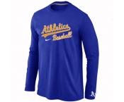 Oakland Athletics Long Sleeve T-Shirt Blue