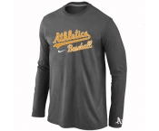 Oakland Athletics Long Sleeve T-Shirt D.Grey