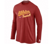 Oakland Athletics Long Sleeve T-Shirt RED