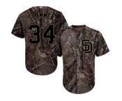 Youth Majestic San Diego Padres #34 Craig Stammen Authentic Camo Realtree Collection Flex Base MLB Jersey
