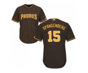 Youth San Diego Padres #15 Cory Spangenberg Brown Cool Base Stitched MLB Jersey