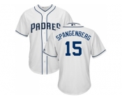 Youth San Diego Padres #15 Cory Spangenberg White Cool Base Stitched MLB Jersey