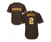 Youth San Diego Padres #2 Johnny Manziel Brown Cool Base Stitched MLB Jersey