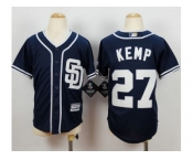 Youth mlb jerseys san diego padres #27 kemp blue