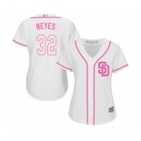 Women's San Diego Padres #32 Franmil Reyes Authentic White Fashion Cool Base Baseball Jersey
