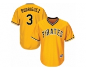 Youth Majestic Pittsburgh Pirates #3 Sean Rodriguez Authentic Gold Alternate Cool Base MLB Jersey