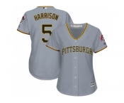 Women's Pittsburgh Pirates #5 Josh Harrison Grey Road Stitched MLB Jersey