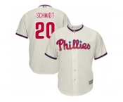 Youth Philadelphia Phillies #20 Mike Schmidt Cream Cool Base Stitched MLB Jersey