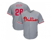 Youth Philadelphia Phillies #26 Chase Utley Grey Stitched MLB Jersey