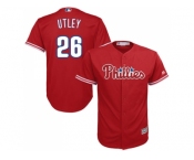 Youth Philadelphia Phillies #26 Chase Utley Red Cool Base Stitched MLB Jersey