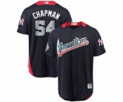 Youth Majestic New York Yankees #54 Aroldis Chapman Game Navy Blue American League 2018 MLB All-Star MLB Jersey