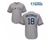 Youth New York Yankees #18 Didi Gregorius Grey Cool Base Stitched Baseball Jersey