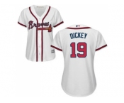 Women's Atlanta Braves #19 R.A. Dickey White Home Stitched MLB Jersey