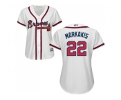 Women's Atlanta Braves #22 Nick Markakis White Home Stitched MLB Jersey