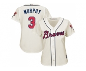 Women's Atlanta Braves #3 Dale Murphy Cream Alternate Stitched MLB Jersey