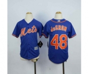 youth mlb jerseys new york mets #48 degrom blue[number orange]