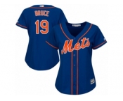 Women's Majestic New York Mets #19 Jay Bruce Replica Royal Blue Alternate Home Cool Base MLB Jersey