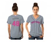 Women''s New York Mets #48 Jacob deGrom Gray Road 2016 Mother''s Day Cool Base Jersey