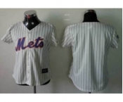 women mlb jerseys new york mets blank cream(blue strip)