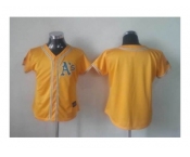 women mlb jerseys oakland athletics blank yellow
