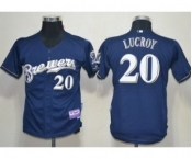 youth mlb jerseys milwaukee brewers #20 lucroy blue