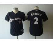 youth mlb milwaukee brewers #2 morgan dk blue