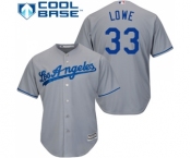 Youth Majestic Los Angeles Dodgers #33 Mark Lowe Authentic Grey Road Cool Base MLB Jersey